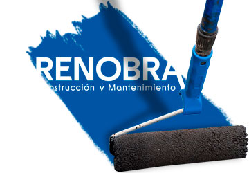 logotipo de renobra en el piso manchado